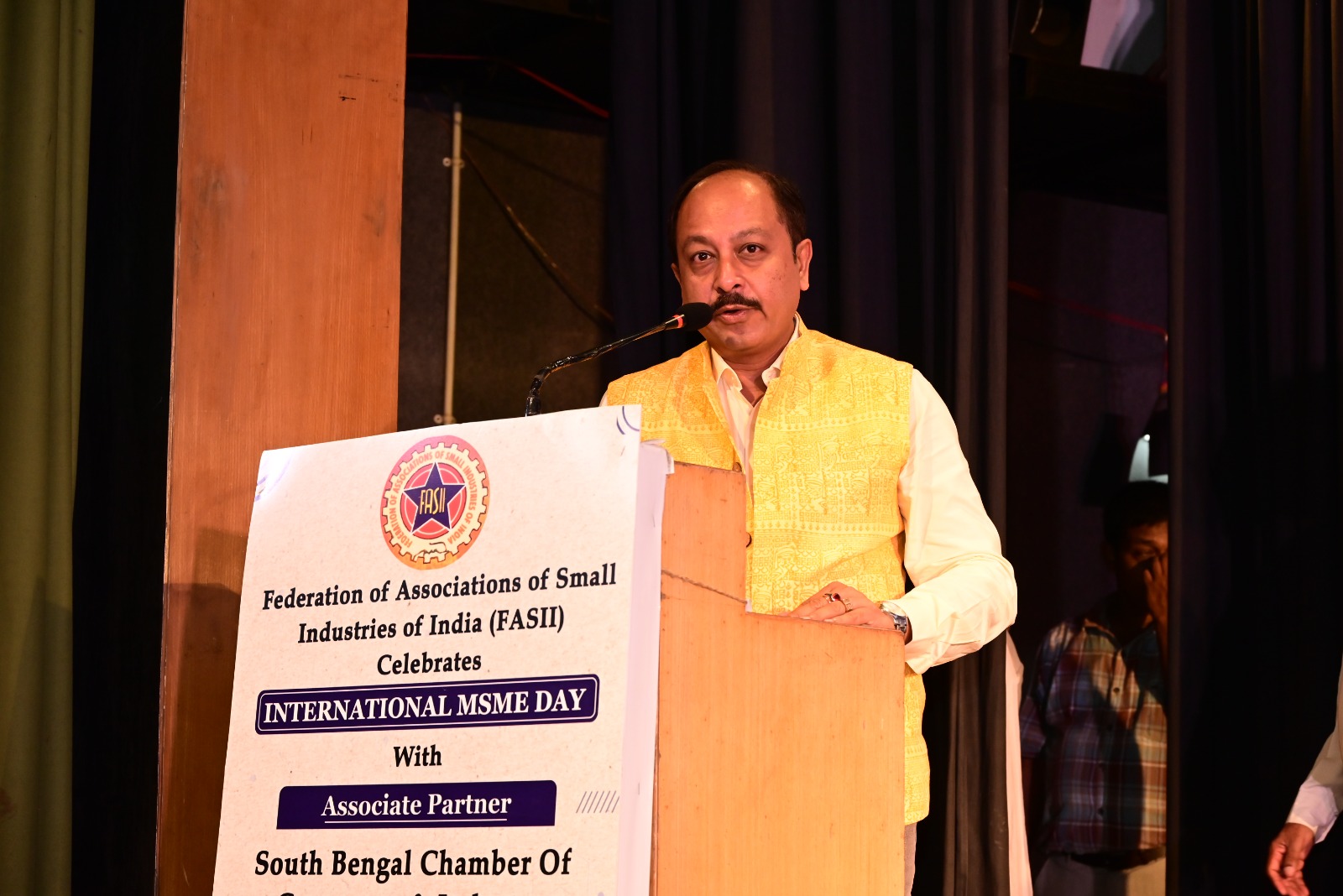 Chiranjib Ghosh speaking at a public programme